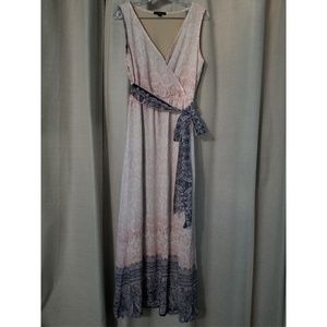 Pink/ Navy Maxi Beach Dress